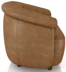 Sofá 2 Lugares 150cm Namoradeira Lykan Sintético Caramelo Z32 - Mpozen