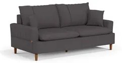 Sofá Living 3 Lugares 180cm com Almofadas Veras D05 Suede Cinza - Mpoz