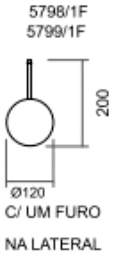 Arandela Galáxia 1Xpci Led 5W 110V Ø12X5Cm (C/ Um Furo Na Lateral) | U... (DR-V - Dourado Escovado)