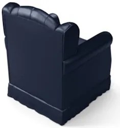 Poltrona de Amamentação Balanço e Puff Lucy Z39 Sintético Azul Marinho