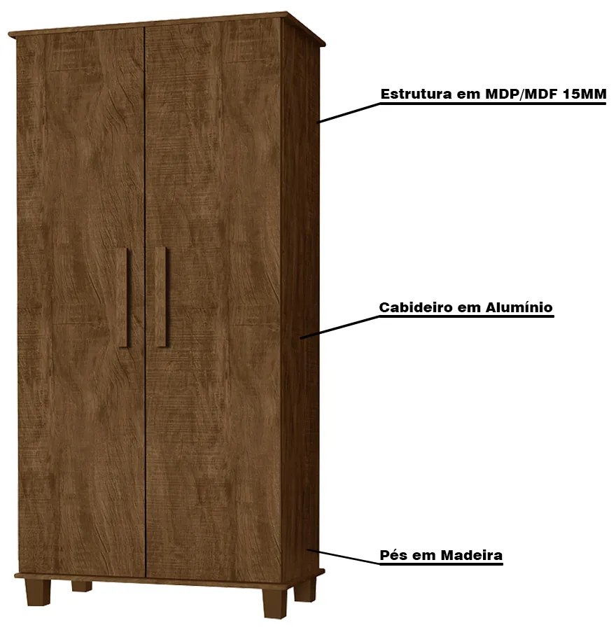 Armário Organizador 2 Portas Nicolau Malbec G37 - Gran Belo