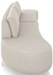 Sofá 2 Lugares 160cm Orgânico Pé Ferro Nagai Suede Bege Z55 - Mpozenat