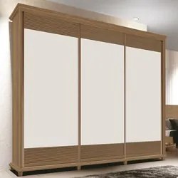 Guarda Roupa 250cm 3 Portas Deslizante Sem Espelho 4 Gavetas Doratto F