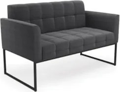 Namoradeira e Poltrona Industrial Preto Ana Bouclé Grafite - Ibiza