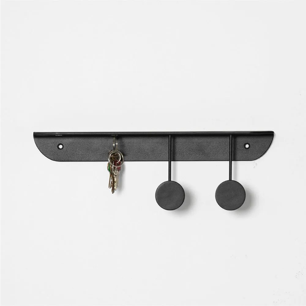 Porta Chaves Ping Preto - 40x08x13cm