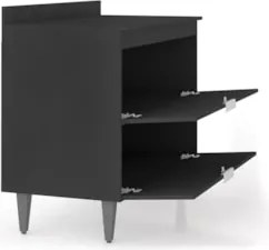 Armário de Cozinha Com Tampo CP01 100cm Pérola Preto Z34       - Mpoze