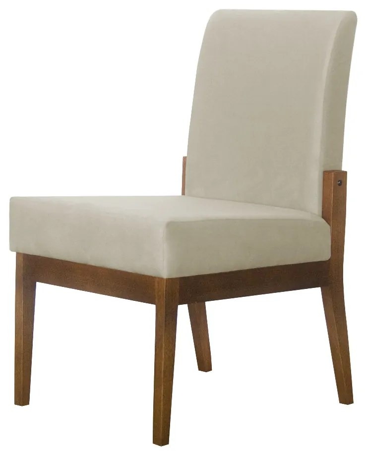 Cadeira de Jantar Helena Suede Bege - Decorar Estofados