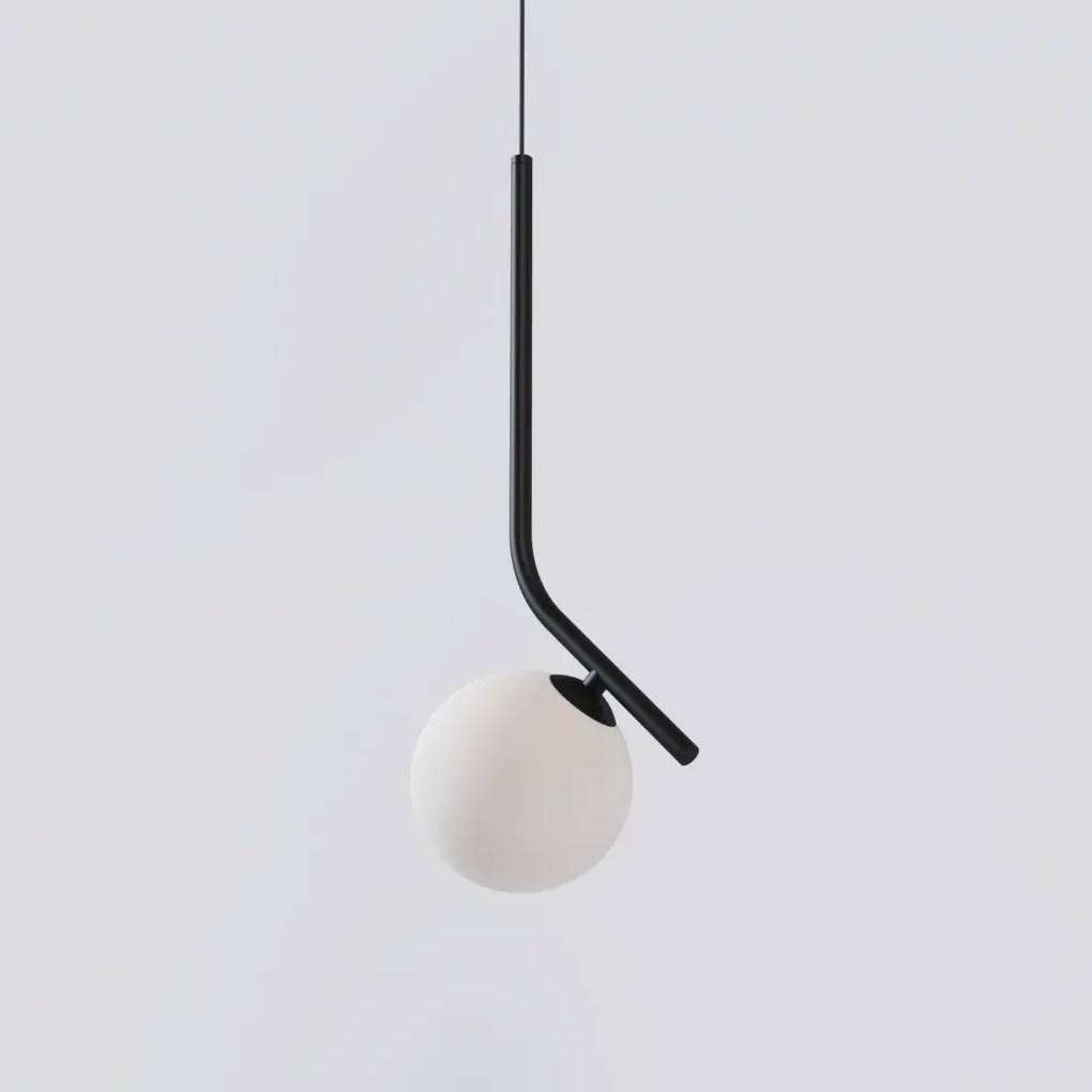 Pendente Angular Globo Ø12Cm C/ Rosca Alumínio 1Xg9 - Qimporta Pd2357 (CINZA FOSCO, FOSCO)