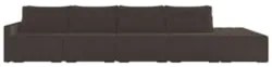Sofá Ilha Modular com Puff para Sala Living 392cm Georgia Z08 Veludo M