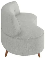 Sofá 2 Lugares para Sala Living 135cm Pés Palito Korah Z08 Linho Cinza