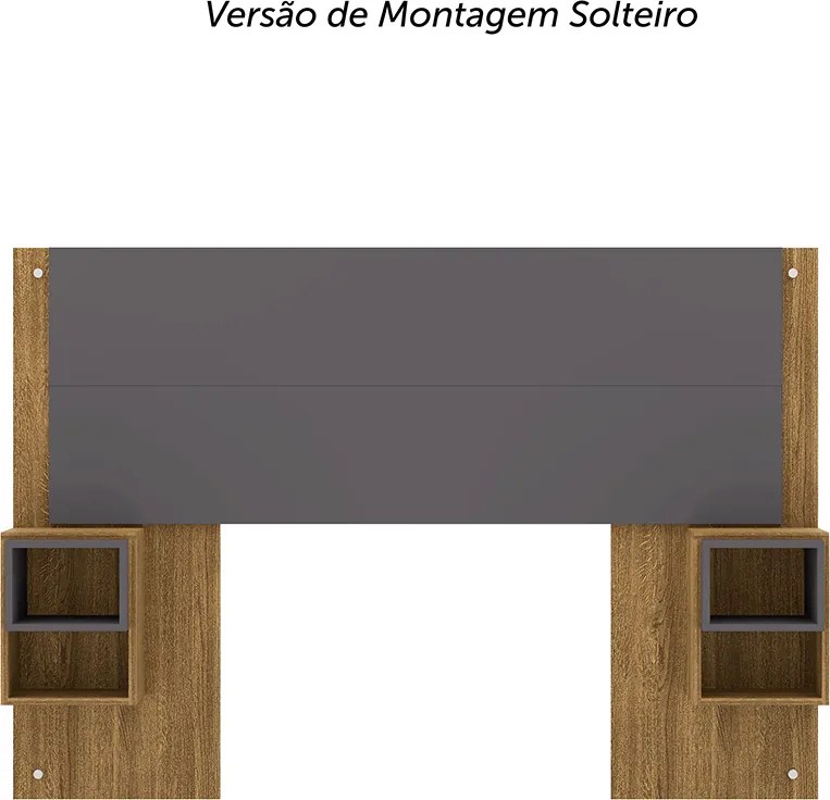 Cabeceira Casal Extensível Cama Box 236-176cm Cibely Nature/Alasca V01 - D'Rossi