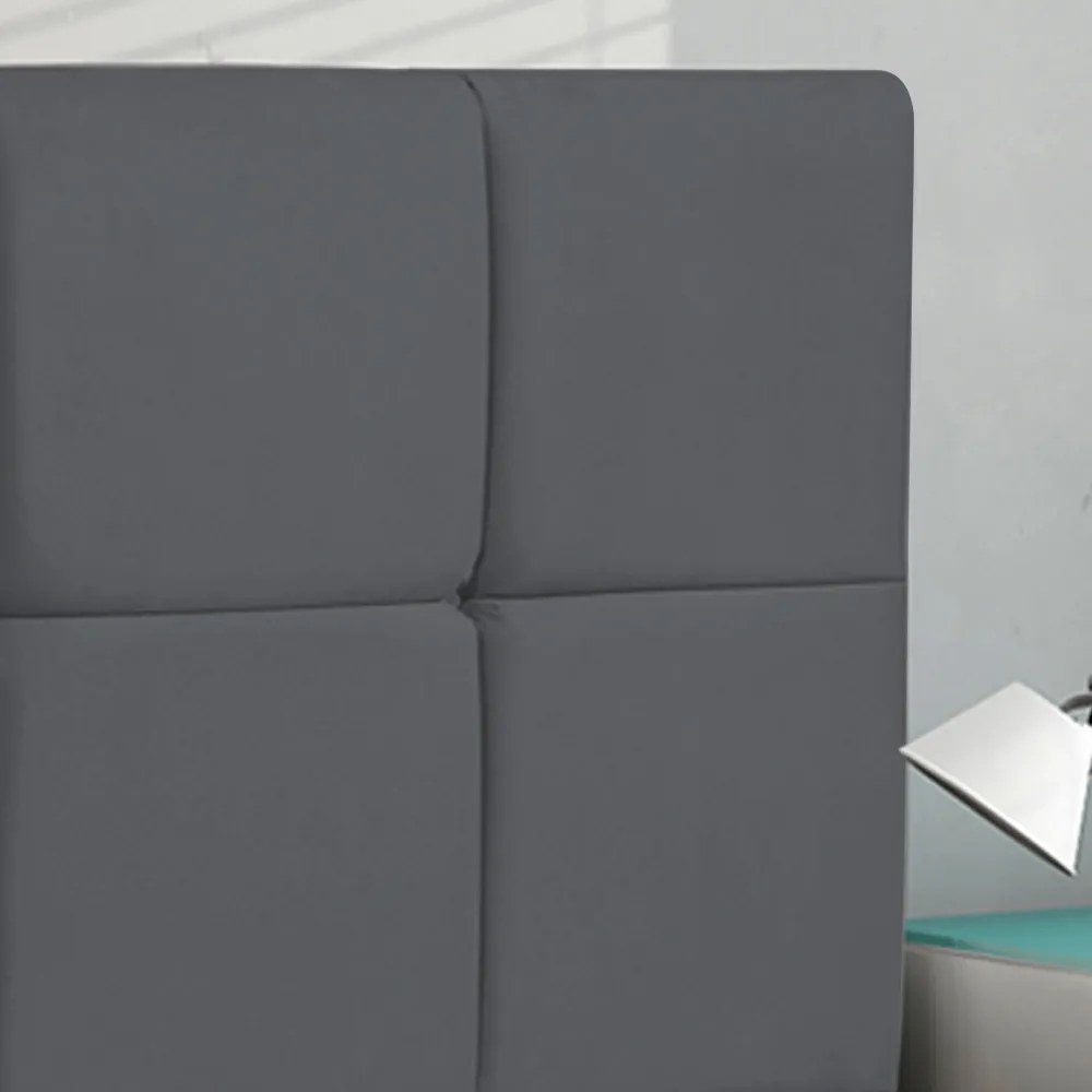 Cabeceira Roma para Cama Box Queen 160 cm Suede I02 - D'Rossi - Cinza
