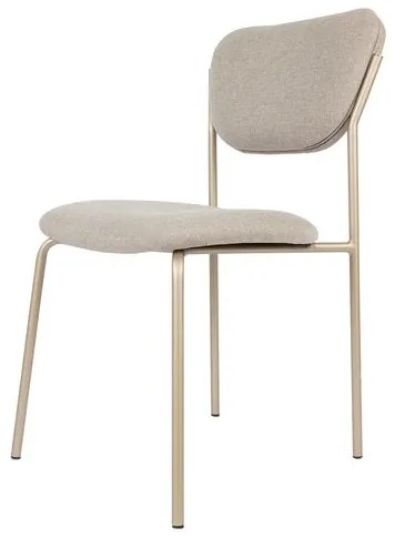 Cadeira Alamo Assento Trama Granola Base Champagne - 77268 Sun House