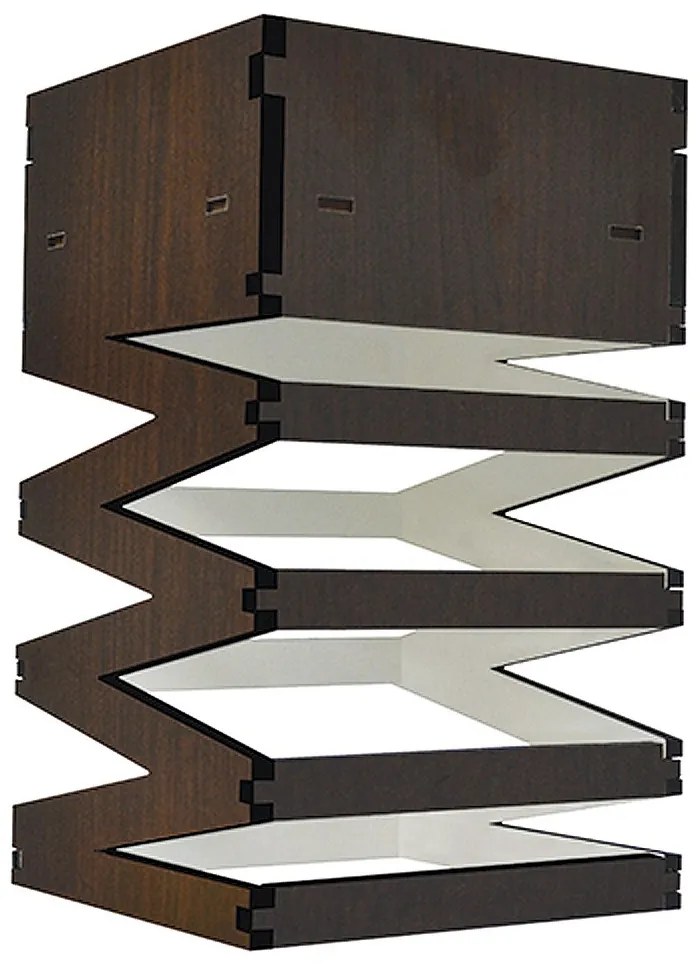 Lustre Pendulo de Teto Caixa Retangular Mdf Laminado Tabaco - D'Rossi