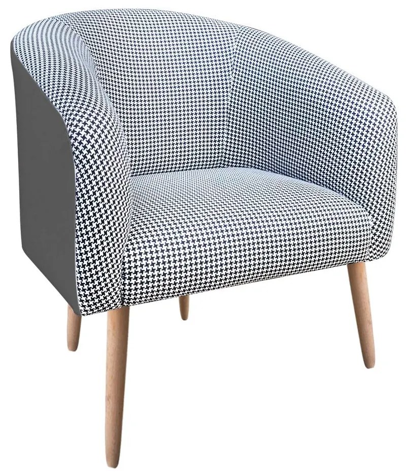 POLTRONA STELLA LINHO A72 COM CORINO PES - Grafite