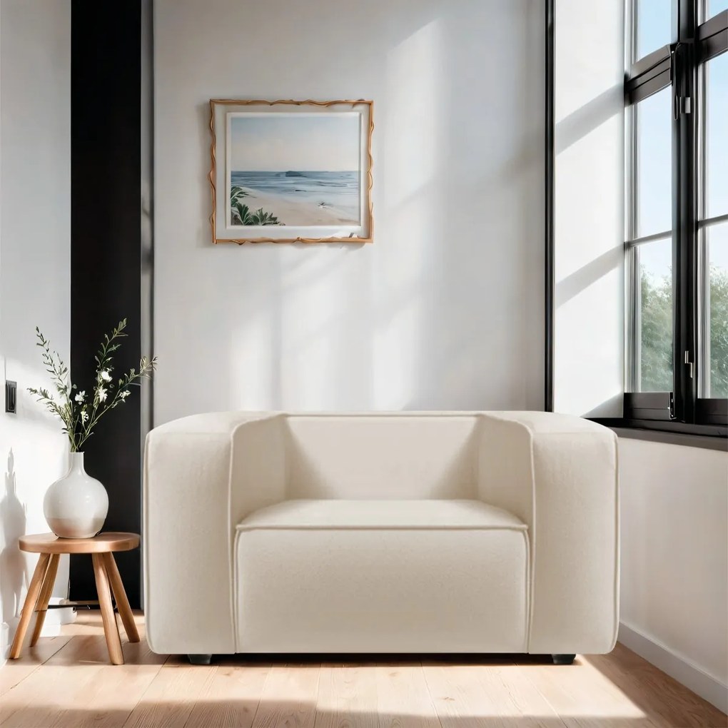Poltrona Decorativa Escritório Orgânico Cecília Linho - ADJ Decor