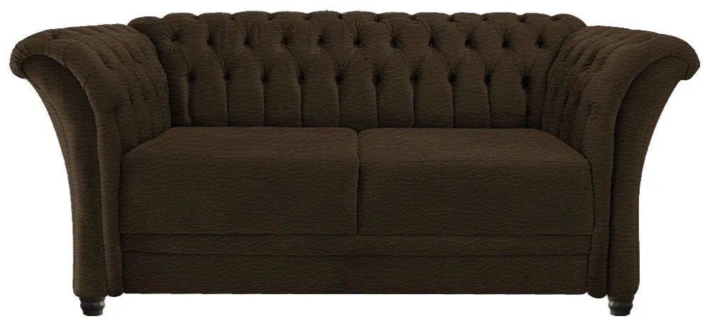 Namoradeira Chesterfield Sofia Corano Marrom - ADJ Decor