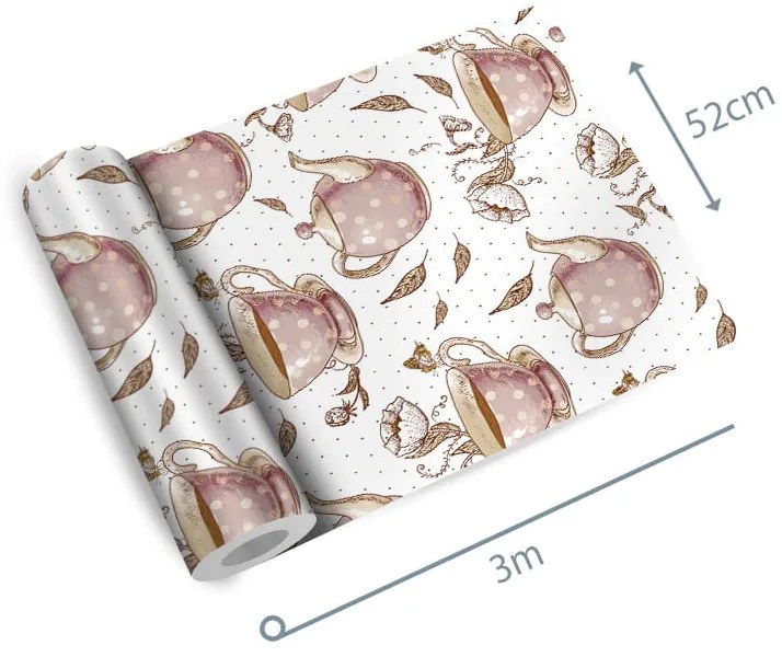 Papel de parede adesivo casual xícaras