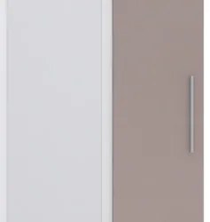 Guarda Roupa Canto Reto 90cm com 1 Porta Taiga Branco/Cinnamon L01 - M