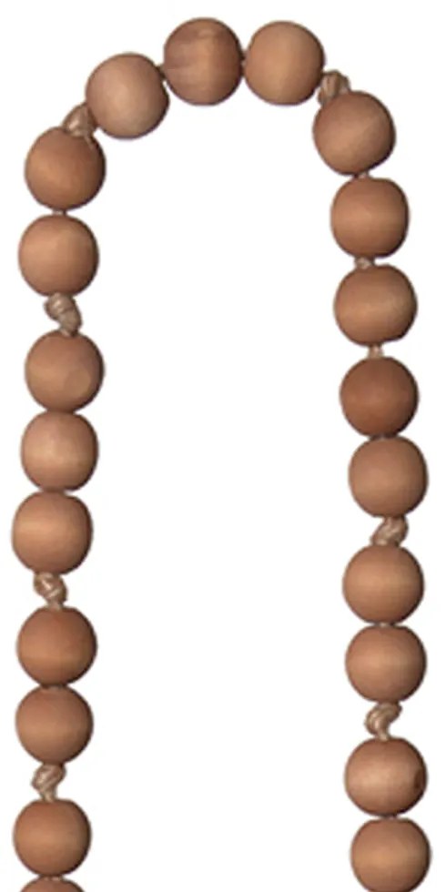 Colar Madeira Decorativo Miçanga Bege 95 Cm - D'Rossi
