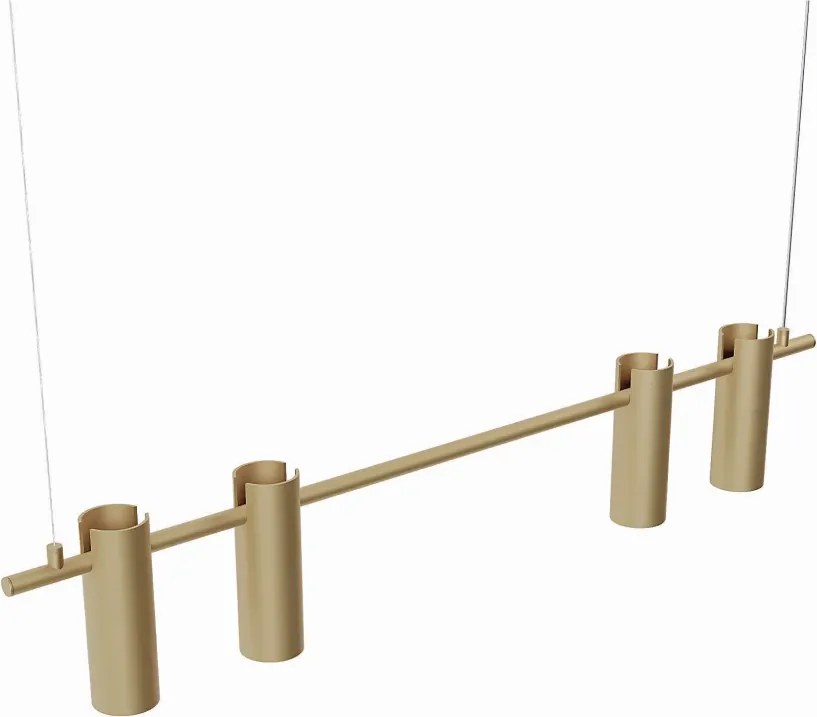 Pendente Tube Transpass Em Par 5,7X16,7X95Cm Alumínio 04Xmr16 - Qimpor... (CHAMPANHE)