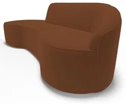 Sofá Living  2 Lugares 180cm Braço Direito Mozart D06 Veludo Telha - M