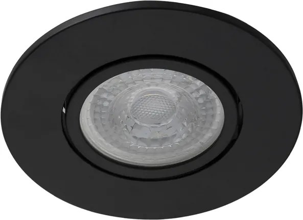 Plafon De Embutir Redondo Aluminio 2,1Cmx9,5Cm Delfi - PRETO
