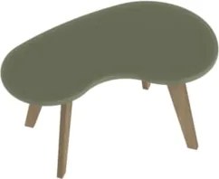 Mesa de Centro Orgânica 90cm Para Sala Cassia Menta A09 - Mpozenat