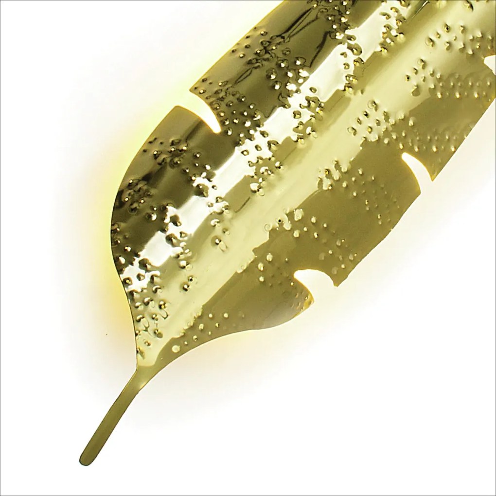 Arandela Flowers 55X16,5X7,5Cm Metal Alumínio Fita Led - Old Artisan A... (LISO, BRANCO)