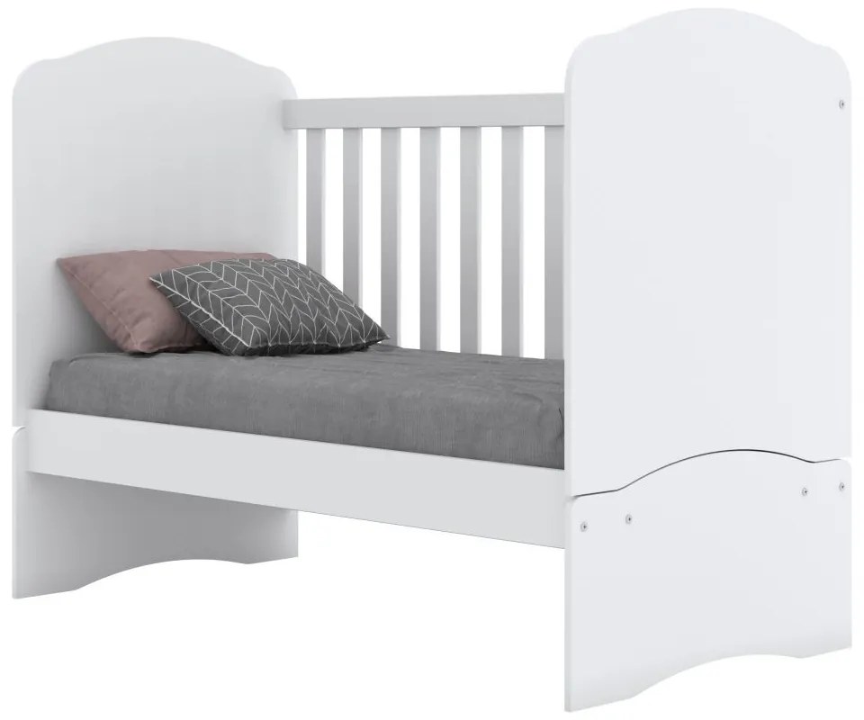 Berço Multifuncional 3 em 1 Minicama Bala de Menta Branco - ADJ DECOR
