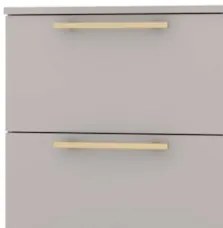 Mesa de Cabeceira 2 Gavetas 50cm Kit 2 Dubai Fendi - Vila Rica