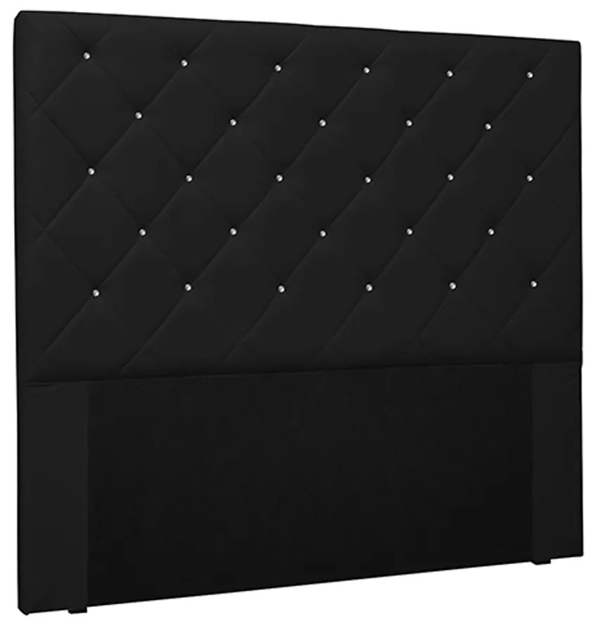 Cabeceira Decorativa Casal 1,40M Tàzio PU Preto G63 - Gran Belo