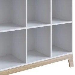 Estante Infantil com 6 Nichos Organizadores 93cm Favo de Mel 008 Branc