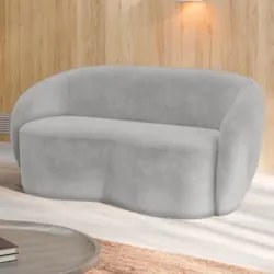 Sofá 2 Lugares Living Orgânico Sala de Estar 160cm Garbin Z08 Veludo C