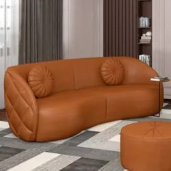 Sofá Decorativo com Almofadas 4 Lugares 318cm Tressê Zion Z32 Sintétic