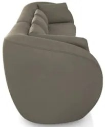 Sofá 3 Lugares 232cm Orgânico Pé Madeira Yume Veludo Marrom Z55 - Mpoz