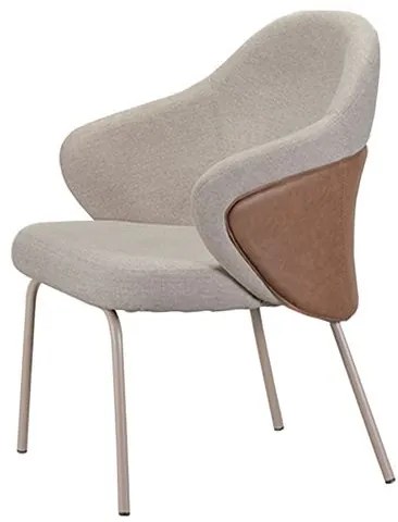 Cadeira Jazz Assento Stone PU Cammel Base Fendi - 77352 Sun House