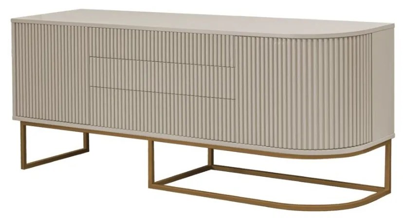 Aparador Miami - Off White com Detalhes Dourado Soleil Kleiner