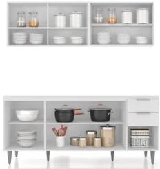 Armário de Cozinha CP01 Para Pia 180cm Pérola Z34 Branco - Mpozenat