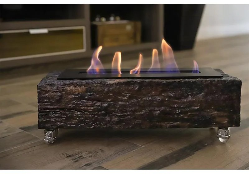 Lareira Ecológica Dormente 45cm Álcool Aquece Até 30m²