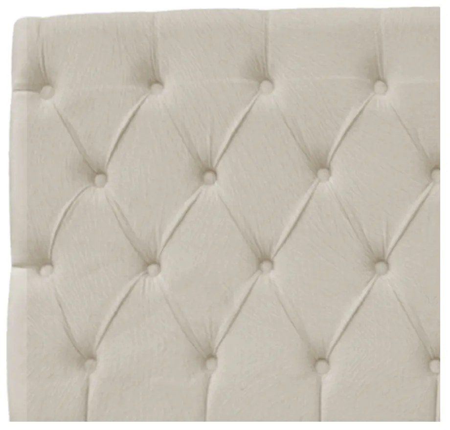 Cabeceira Estofada Liverpool 140 cm Casal Suede Bege - ADJ Decor