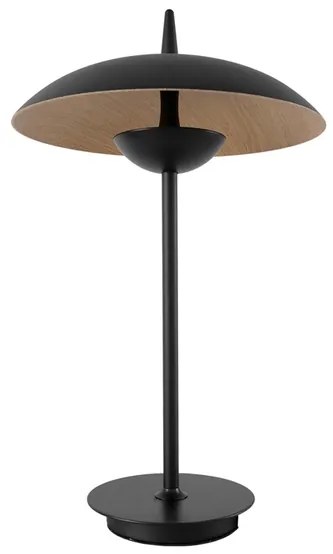 Luminaria De Mesa Led Metal Preto Freijo 12w 3000k Shimeji
