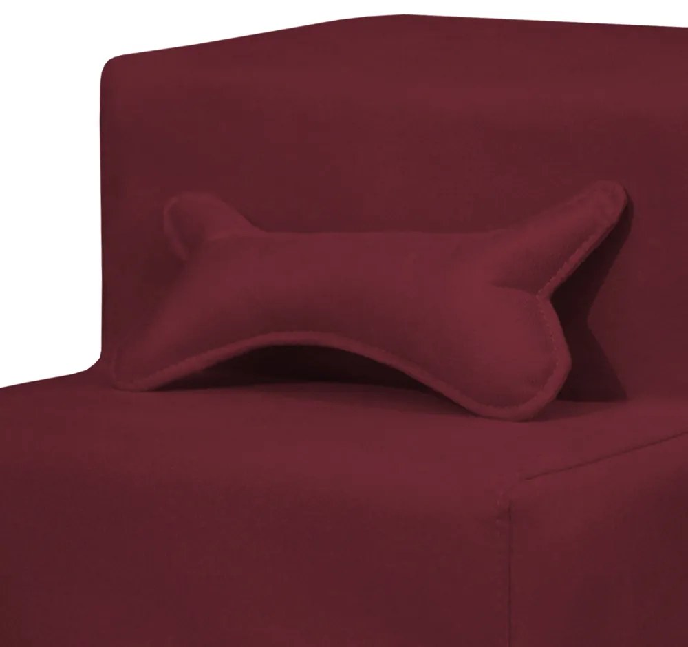 Escada Pet 3 Degraus Almofadada Suede Várias Cores - Bordô