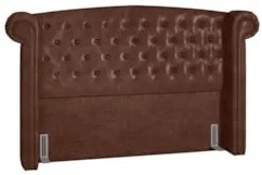 Cabeceira Cama Box Queen 160cm Provença Z37 Sintético Marrom - Mpozena