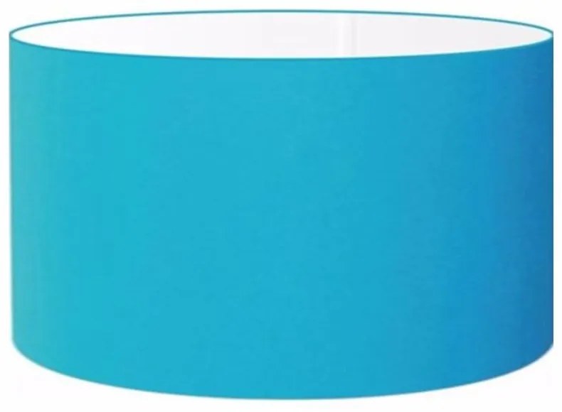 Cúpula em tecido cilíndrica abajur luminária cp-4189 50x30cm azul turquesa