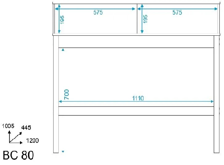 Mesa para Computador Escrivaninha Aparador Preto Pinus