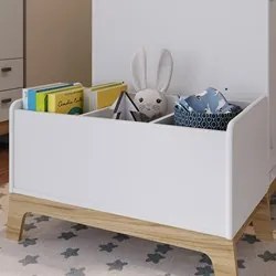 Caixa Organizadora de Brinquedos 3 Nichos 74cm Favo de Mel 010 Itapuã/