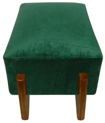 Banquinho Acolchoado Evo Retangular Peach Veludo em Várias Cores - Verde