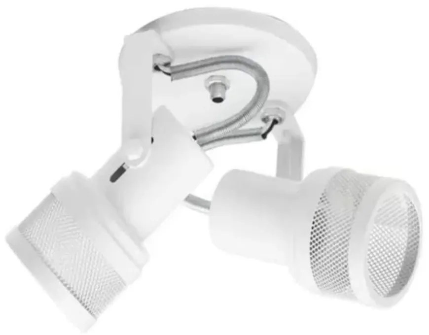 Spot B2 Simples Telinha Para 2x E27 Led Bulbo Branco - Bivolt