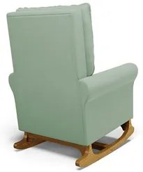 Kit 02 Poltronas de Amamentação Base Madeira Balanço Brenda G05 Veludo